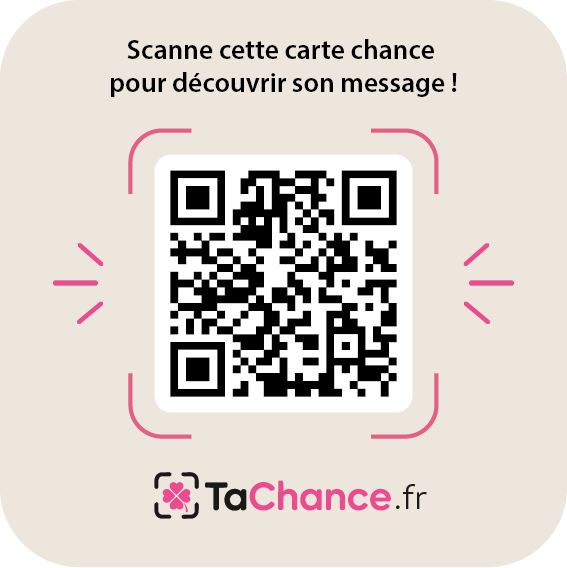 Carte Chance TaChance avec QR code à scanner