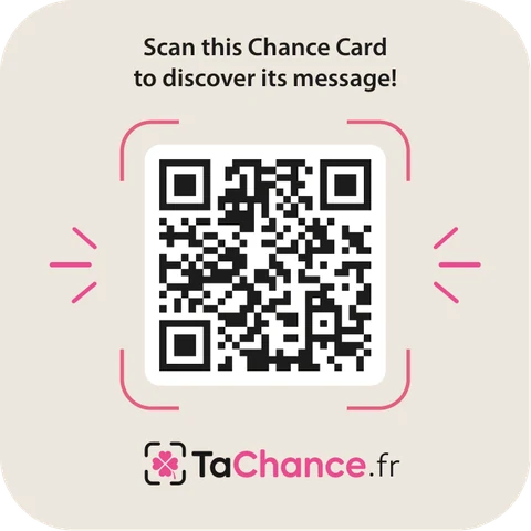 TaChance Chance Card with a QR code to scan